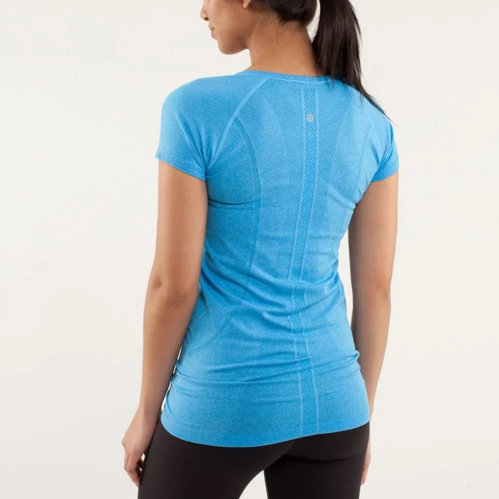 Lululemon Run: Swiftly V Neck Beach Blanket Blue